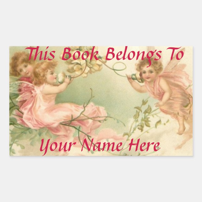 Baby Feries Buchname Plakat Rechteckiger Aufkleber (Vorderseite)