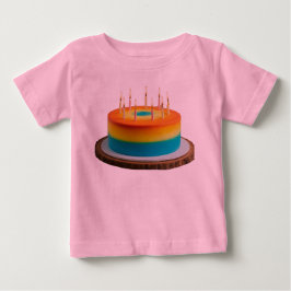 Baby Fine Jersey Birthday Cake Baby T-shirt