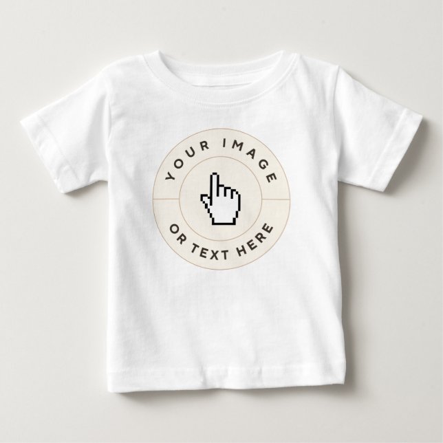 Baby Fine Jersey T - Shirt - Benutzerdefiniert (Bi (Vorderseite)