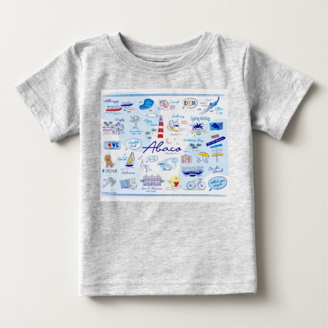 Baby Fine Jersey T Shirt - "The ABC's of Hope town (Vorderseite)