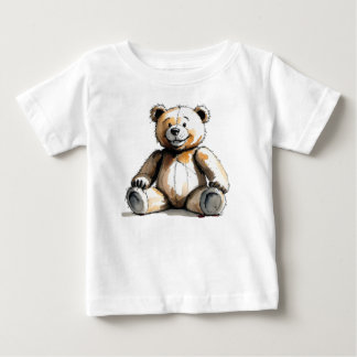 Baby Fine Jersey Teddy Bear T - Shirt