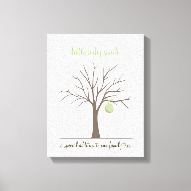 Baby Fingerprint Tree - Green Leinwanddruck (Vorderseite)