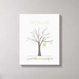 Baby Fingerprint Tree - Green Leinwanddruck