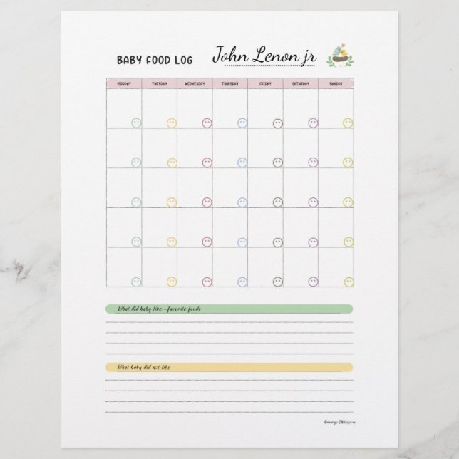 Baby First 100 food - Baby Food Log von Margo (Vorderseite)
