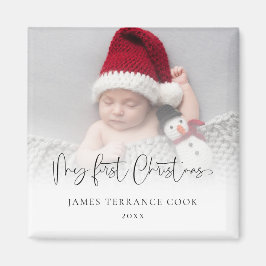 Baby First Christmas Custom Foto Overlay Magnet