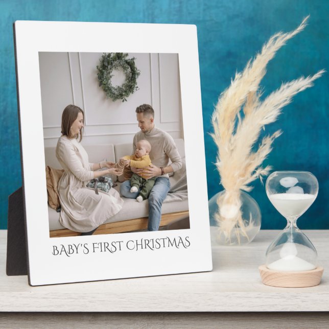 Baby First Christmas Family Foto Fotoplatte (Seite)
