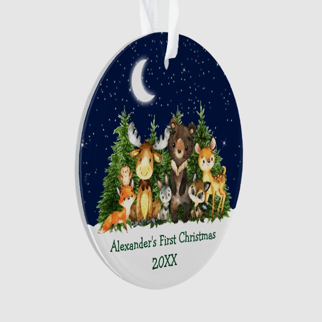 Baby First Christmas Forest Animals - PHOTO DE RET (devant)