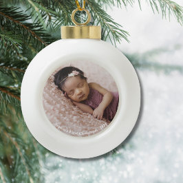 Baby First Christmas Foto Keramik Kugel-Ornament