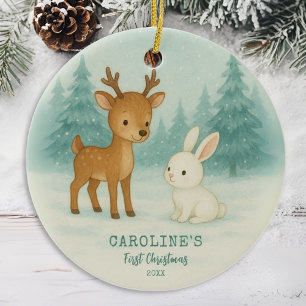 Baby First Christmas Foto Keramik Ornament