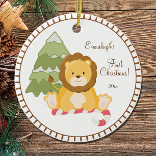 Baby First Christmas "Lion Keramik Ornament