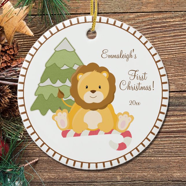 Baby First Christmas "Lion Keramik Ornament (Von Creator hochgeladen)