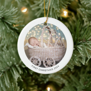 Baby First Christmas Monochrome Winter Ornement