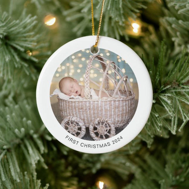 Baby First Christmas Monochrome Winter Ornement (Arbre)