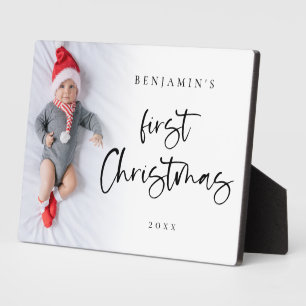 Baby First Christmas Name Year Foto Overlay Fotoplatte