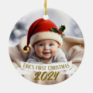 Baby First Christmas Niedlich Fox Keramik Ornament