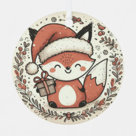 Baby First Christmas Niedlich Fox Ornament Aus Metall