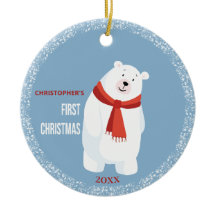 Baby First Christmas Niedlich Polar Bär