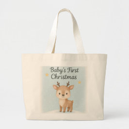 Baby first christmas reindeer cute festive outing  jumbo stoffbeutel