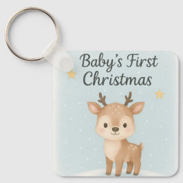 Baby first christmas reindeer cute tiny festive  schlüsselanhänger