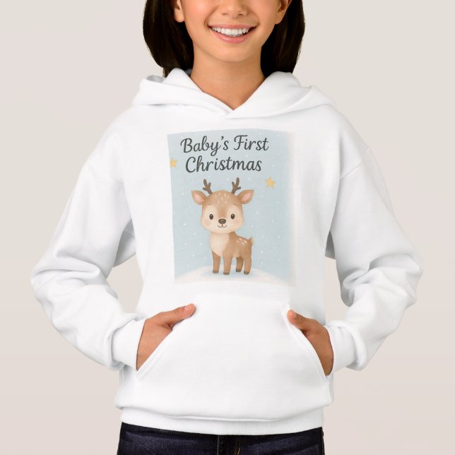 Baby first christmas reindeer cute winter  (Devant)