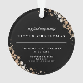 Baby First Christmas Winter Snowflakes Foto Birth Ornament