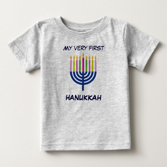 Baby First Hanukkah Body Suite T-shirt (Vorderseite)