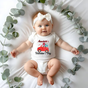 Baby First Valentine Day Geburtstag Erster Geburts Baby Strampler
