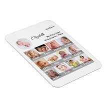 Baby First Year 12 Month Photo Collage  Milestone