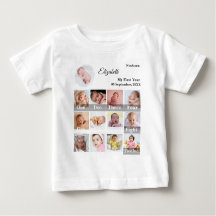 Baby First Year 12 Month Photo Collage  Milestone