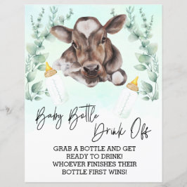 Baby Flasche trinken Spieldusche Kuh Kalb