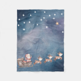 Baby Fleece Blanket mit dem Weihnachtsmann im Schl