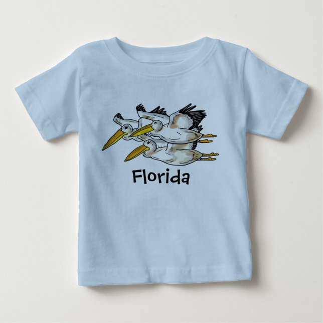 Baby-Florida-Pelikan-Shirt Baby T-shirt (Vorderseite)