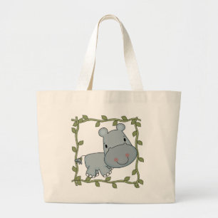 Baby-Flusspferd-T-Shirts und Geschenke Jumbo Stoffbeutel