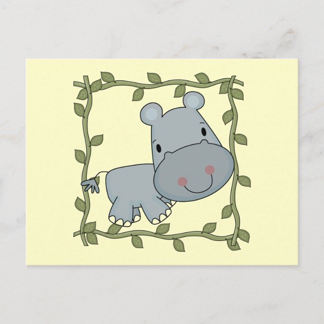Baby-Flusspferd-T - Shirts und Geschenke Postkarte (Vorderseite)