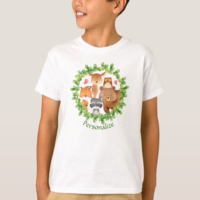 Baby Forest Animes Bear Raccoon Eichhörnchen Gebur T-Shirt (Vorderseite)