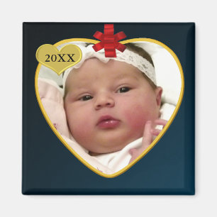 Baby-Foto-Andenken Weihnachten Magnet