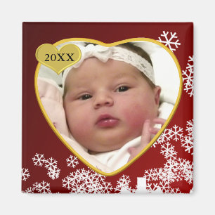 Baby-Foto-Andenken Weihnachten Magnet