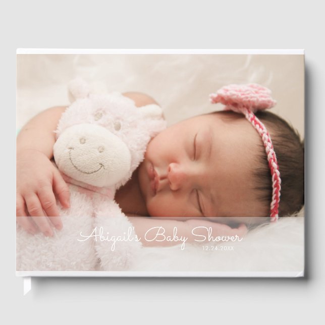 Baby Foto Baby Dusche Gästebuch (Vorderseite)