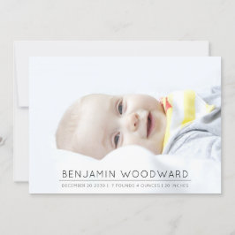 Baby Foto Birth Ankündigung