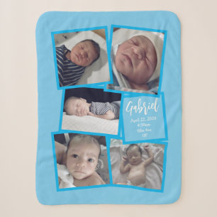 Baby Foto Blanket mit Namen und Personalisiertem T Sherpadecke