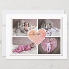 Baby Foto Collage Script Typografy Birth