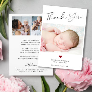Baby Foto danken Ihnen für die einfache Skriptgebu Ankündigung