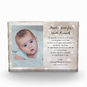 Baby Foto GodElterngedicht auf Glitzern
