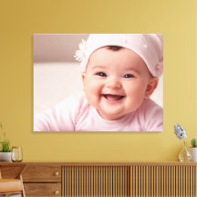 Baby-Foto-Leinwanddruck - Personalisiertes Kinderz