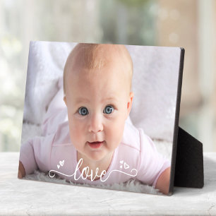 Baby Foto Liebe Calligraphy Custom Keepake DIY Fotoplatte