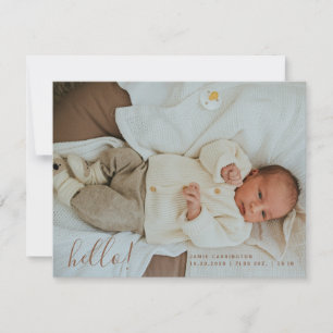 Baby Foto Moderne Geburt Ankündigung
