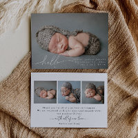 Baby Foto Moderne Geburtsankündigungskarte
