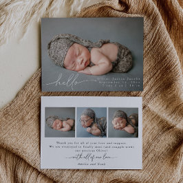 Baby Foto Moderne Geburtsankündigungskarte Ankündigung