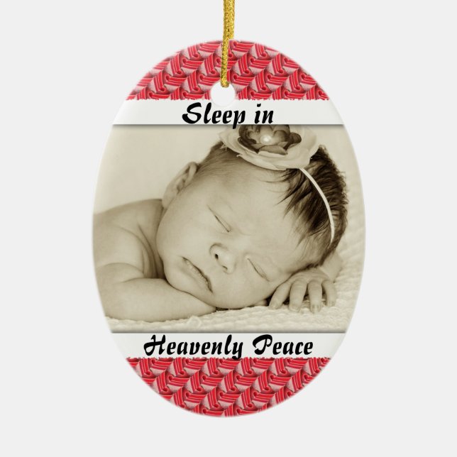Baby Foto Schlafen in Himmlischer Friedensverzieru Keramikornament (Vorne)