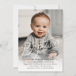 Baby Foto Taufe Einladung